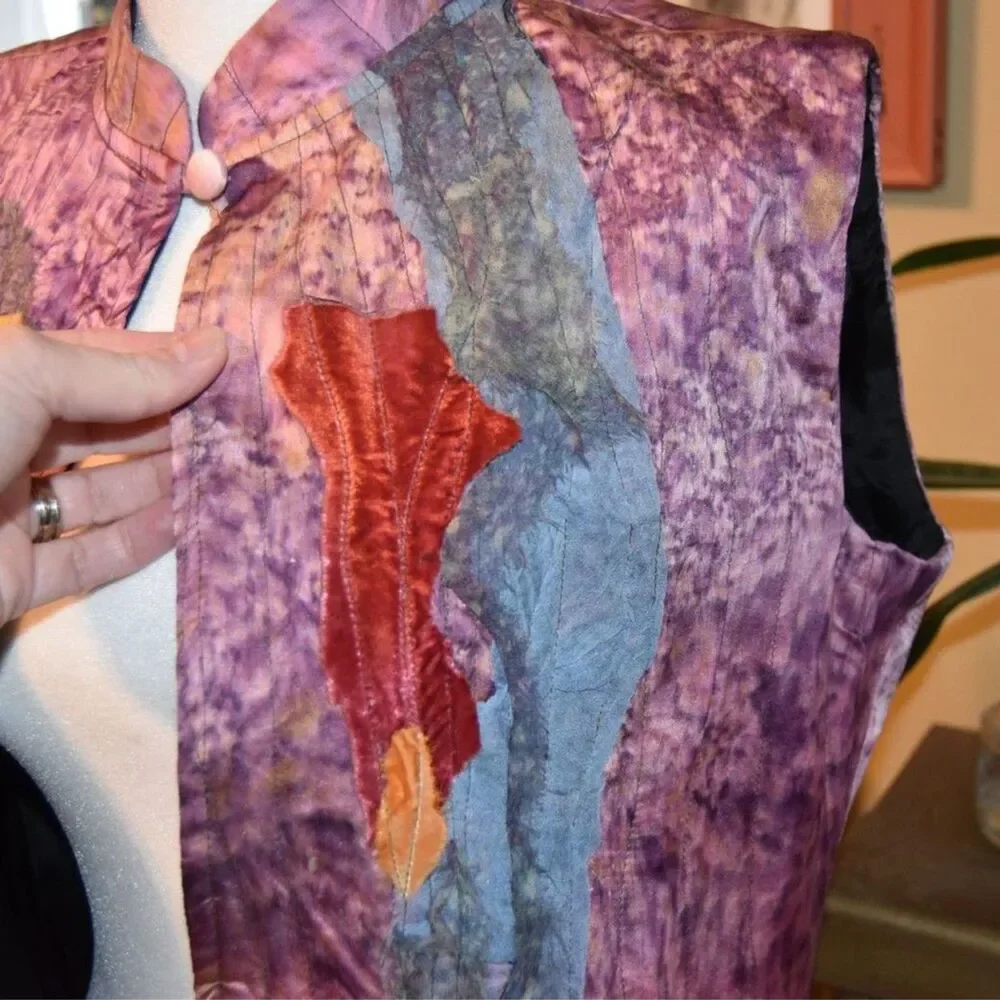 Sara Palacios Wearable Art Los Angeles SPLA Silk Vest OOAK Textile Medium